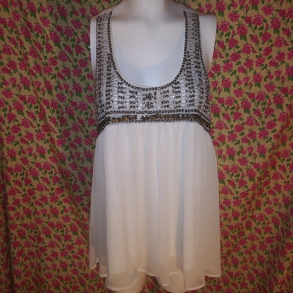 Sequined tank top - Picture 4 of 6